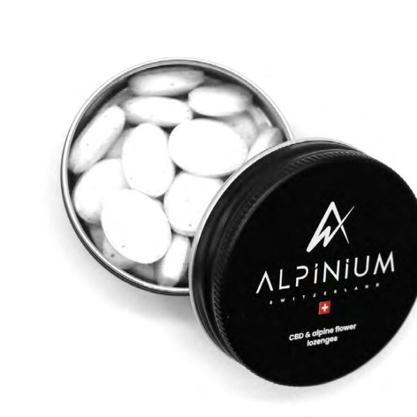 Pastilles CBD Alpinium – Menthol & Fleurs des Alpes (20 pastilles)