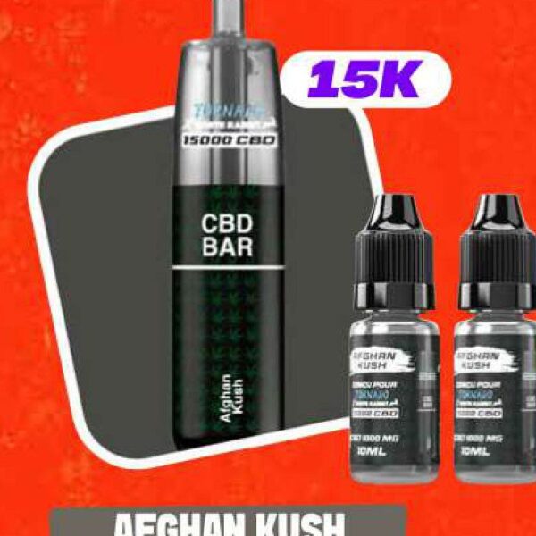 Puff CBD White Rabbit Tornado X 15K CBD Bar – Afghan Kush (kit + 2 × 10 ml)