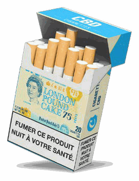 Cigarettes CBD Cookies – London Pound Cake 75 (paquet de 20)