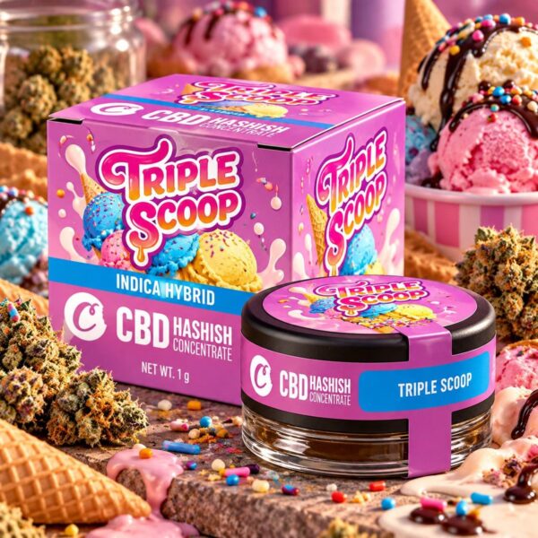 Hash CBD Cookies – Triple Scoop (1 g)