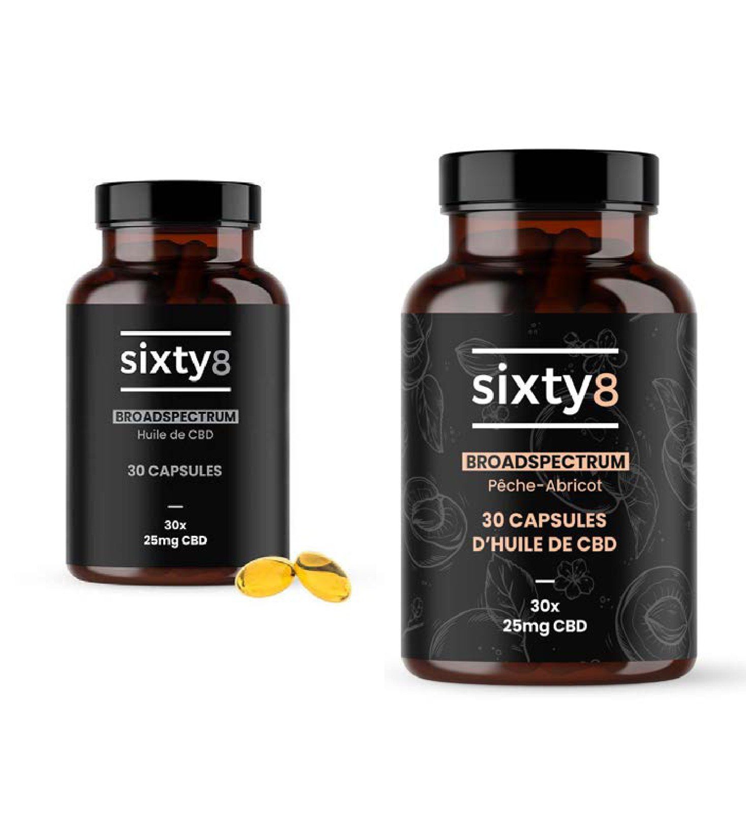 Gélules CBD Sixty8 Broad Spectrum (30 capsules)