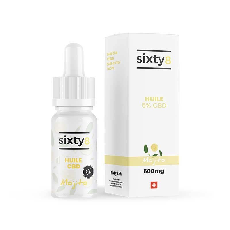 Huile CBD Sixty8 Aromatisée 15 % (10 ml)