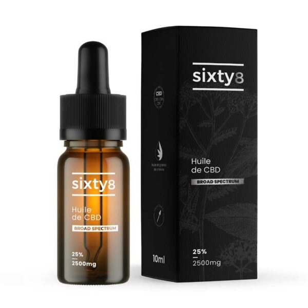 Huile CBD Sixty8 Broad Spectrum (10 ml)