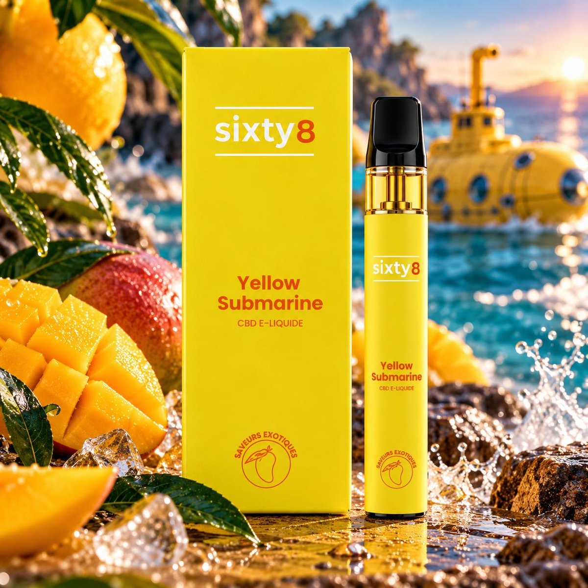 E-liquide CBD Sixty8 – Yellow Submarine