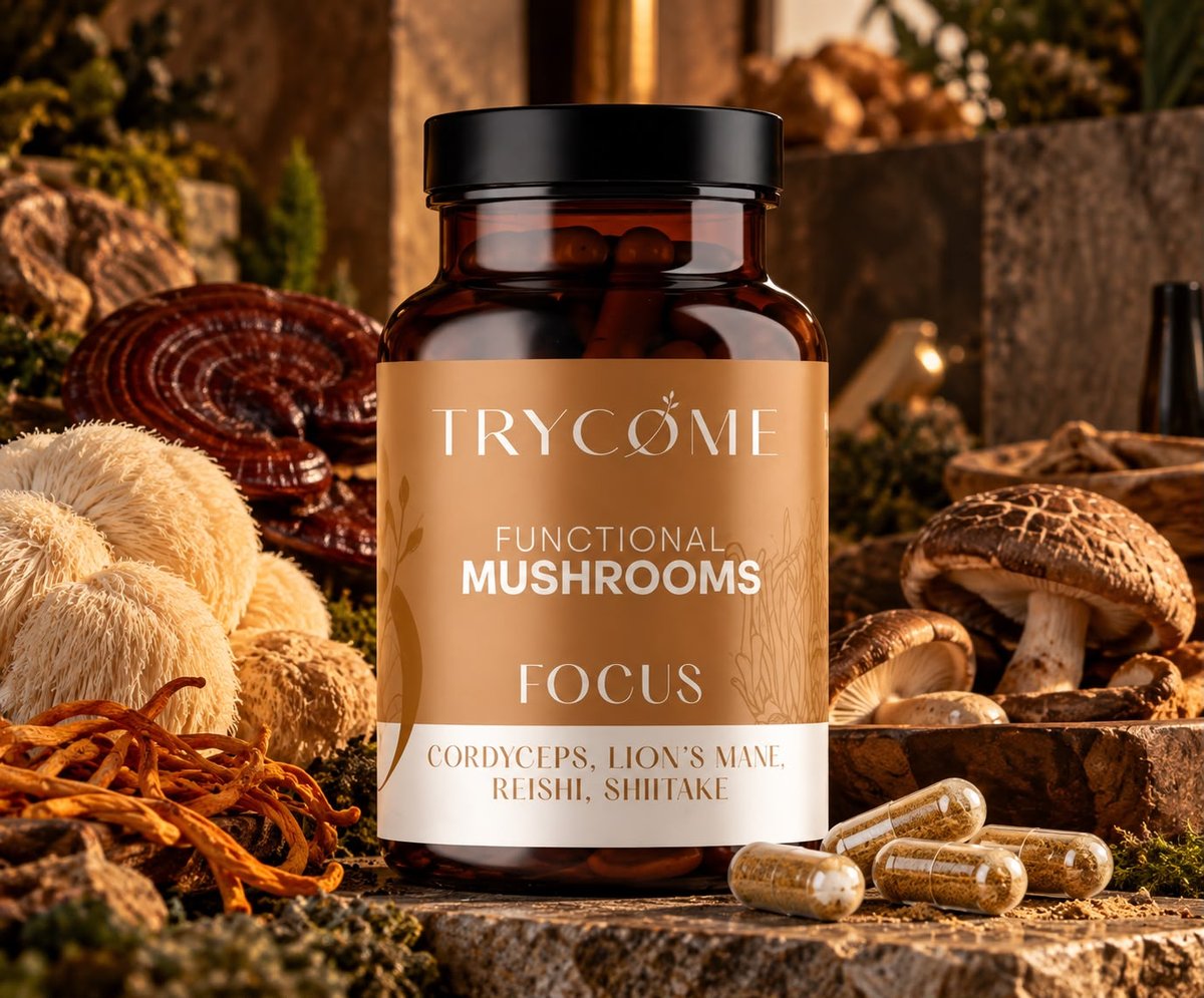 Gélules Functional Mushrooms Trycome – Focus (30 gélules)