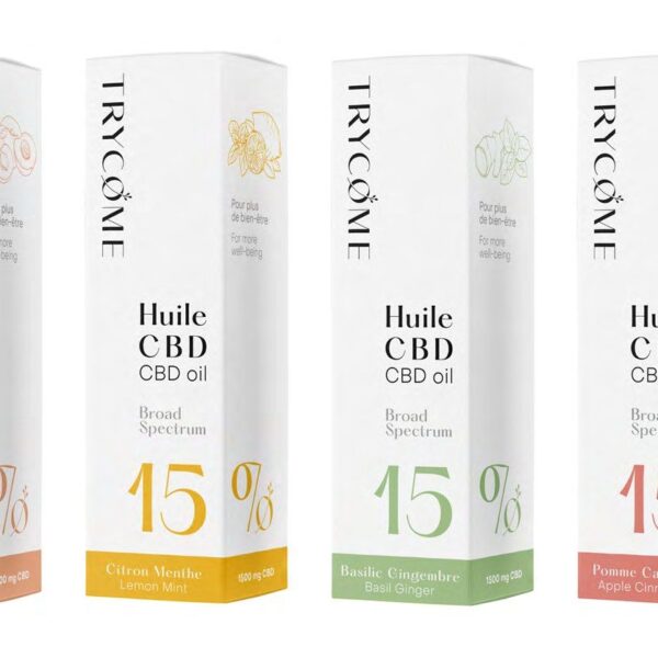 Huile CBD Trycome Aromatisée 15 % (10 ml)